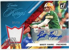 Brett Favre 2019 Panini Donruss Canton Kings Patch Autograph Card #CK-5 1/10