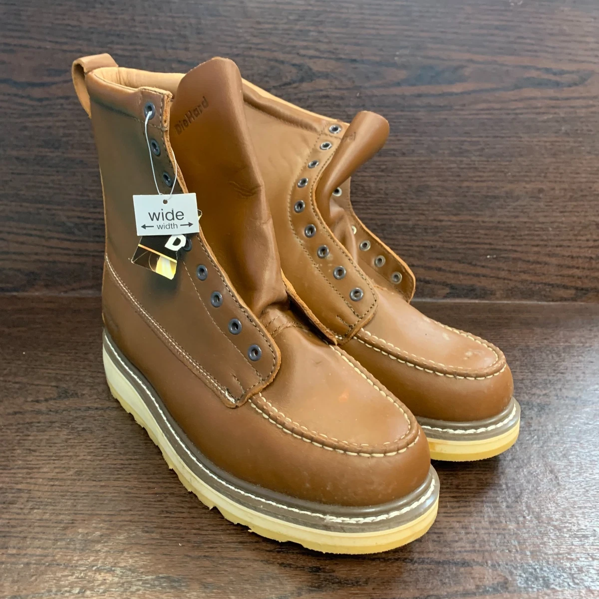 Sears Diehard SureTrak Brown Leather Work Boots Vibram 84994 HTF Rare Size 7 D DieHard Brown Boots for Men for Sale | Shop New & Used Men main image 4