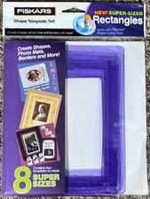 NEW Fiskars Super Size RECTANGLES Shape Template Set
