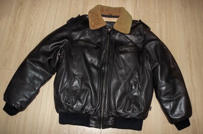 Vintage Sean John Leather Bomber Pilot Jacket Black XXL | eBay