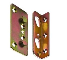 Bed Fitting, 85mm Yellow galvanized SET 4 MALE 4 FEMALE Bracket Rail Fastener