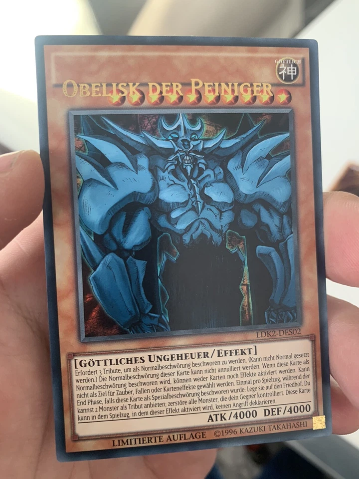 Yugioh Slifer ,oberlisk and Ra Ldk2-ens01 -03Ultra Rare german misprint hot! - Image 4 of 4