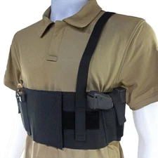 Concealed Carry Hand Gun Belly Band Holster 2-in-1 Shoulder Chest Pistol Holster