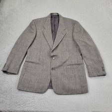 Yves Saint Laurent 100 Alpaca Blazer Mens 46L Plaid Suit Jacket Sport Coat
