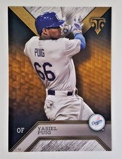 2016 TOPPS TRIPLE THREADS YASIEL PUIG 5X7 JUMBO ART CARD #/49 DODGERS
