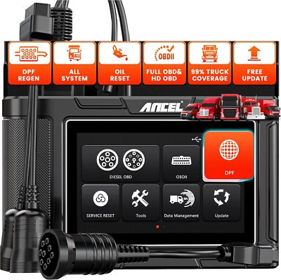 ANCEL HD3300 Plus Heavy Duty Truck Scanner Full System Diagnostic Tool DPF Regen