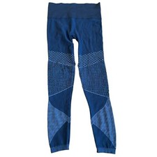 Spanx Look At Me Now Leggings Women Medium Blue Moto Athleisure Activewear