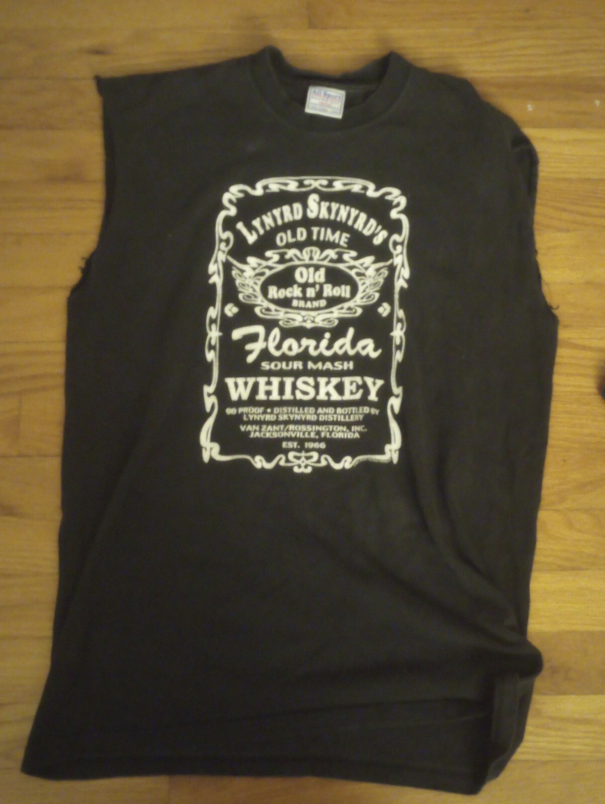 VINTAGE All Sport Max weight Lynyrd Skynard Southern Rock Muscle Tank Black