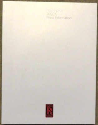 Rolls Royce 200EX Ghost Pressemappe Presse Info Press Kit Prospekt Brochure 2009