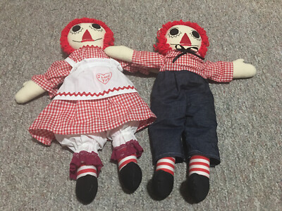 handmade raggedy ann and andy dolls