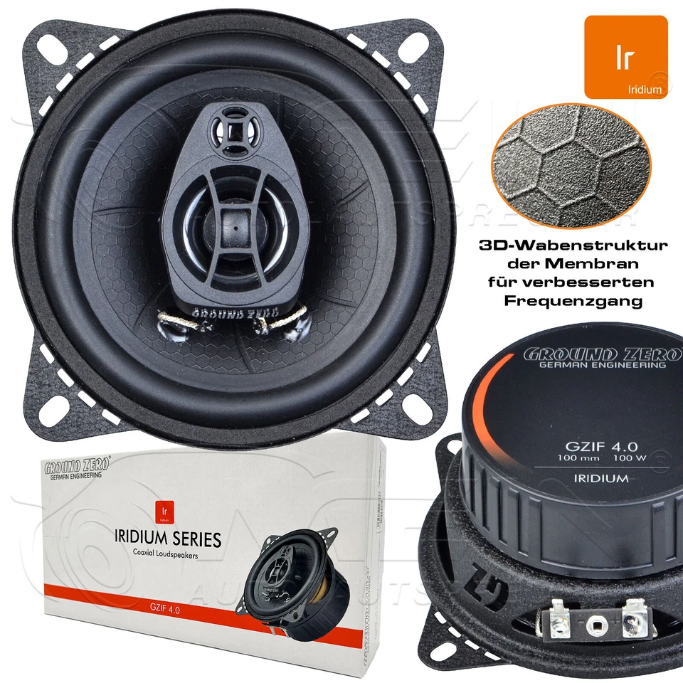 GROUND ZERO LAUTSPRECHER für AUDI 80 B3 / B4 1986-2002 Armaturenbrett 100W #AGMR - Bild 3 von 4