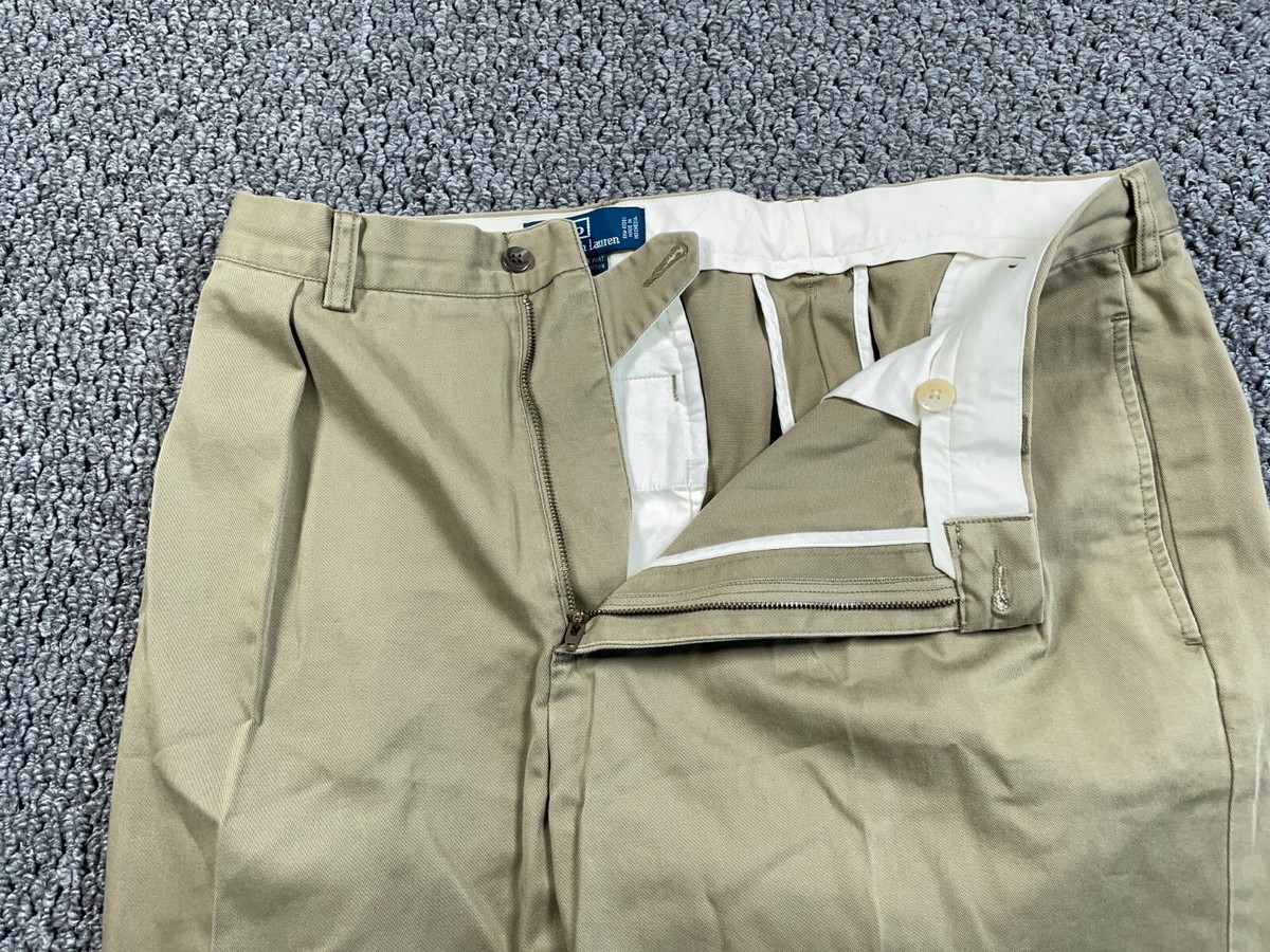 Polo Ralph Lauren Pleated Chino Pants Men's 36 x 29 (36/32