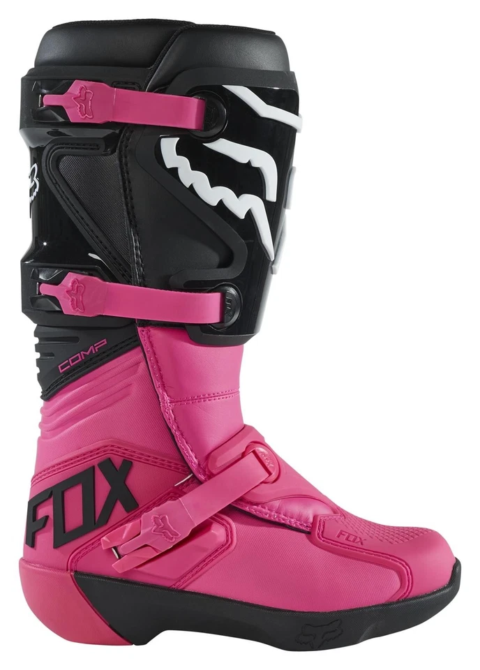 Botas Open Box Fox Racing para mujer Comp Dirt Bike negras/rosa talla 7 Foto 3 de 4