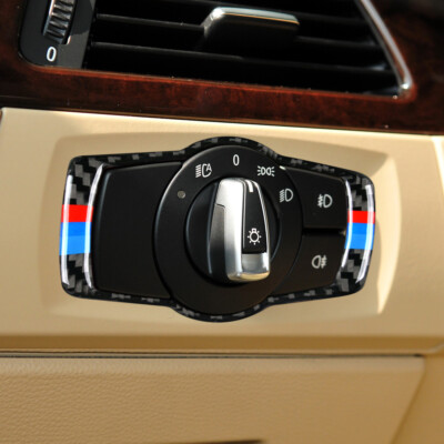 Interior Carbon Fiber Multimedia Button Frame Trim for BMW 3 Series E90 E92 E93