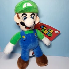 Super Mario Bros LUIGI Stuffed Plush Toy 8" -New with Tag