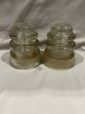 Armstrongs DP 1 Clear Glass Insulator MADE IN USA Lot Of 2