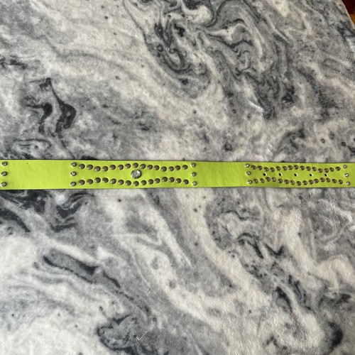 Lime Green Western Rodeo Silver Studded Rhinestones Belt Boho Retro Festival Y2K - Picture 12 of 19