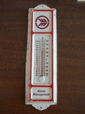 RARE VINTAGE AND HARD TO FIND WASTE MANAGEMENT THERMOMETER GARBAGE TRUCK COMPANY