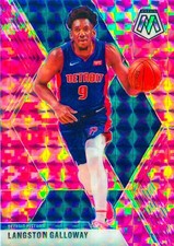 Langston Galloway 2019-20 Mosaic Basketball Camo Pink Prizm Refractor Card #47