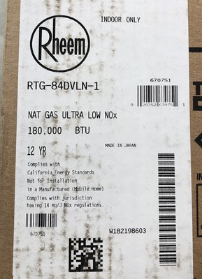 Rheem Rtg-84Dvln-1 Gas Tankless Water Heater | eBay