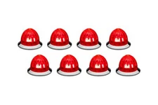 RoadWorks | Red/Clear Mini Watermelon HERO Lights | 8 Pack | HERORCWMMINI-8