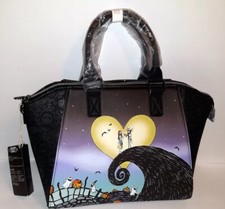 Loungefly The Nightmare Before Christmas Jack Sally Moon Satchel Bag Purse NEW