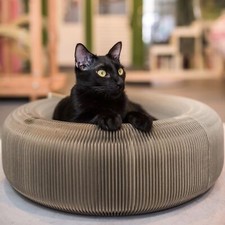 Elegant Home Fashions Cat Donut Bed Recycle Cardboard, Brown, 22.8"x 6.7" DJ...