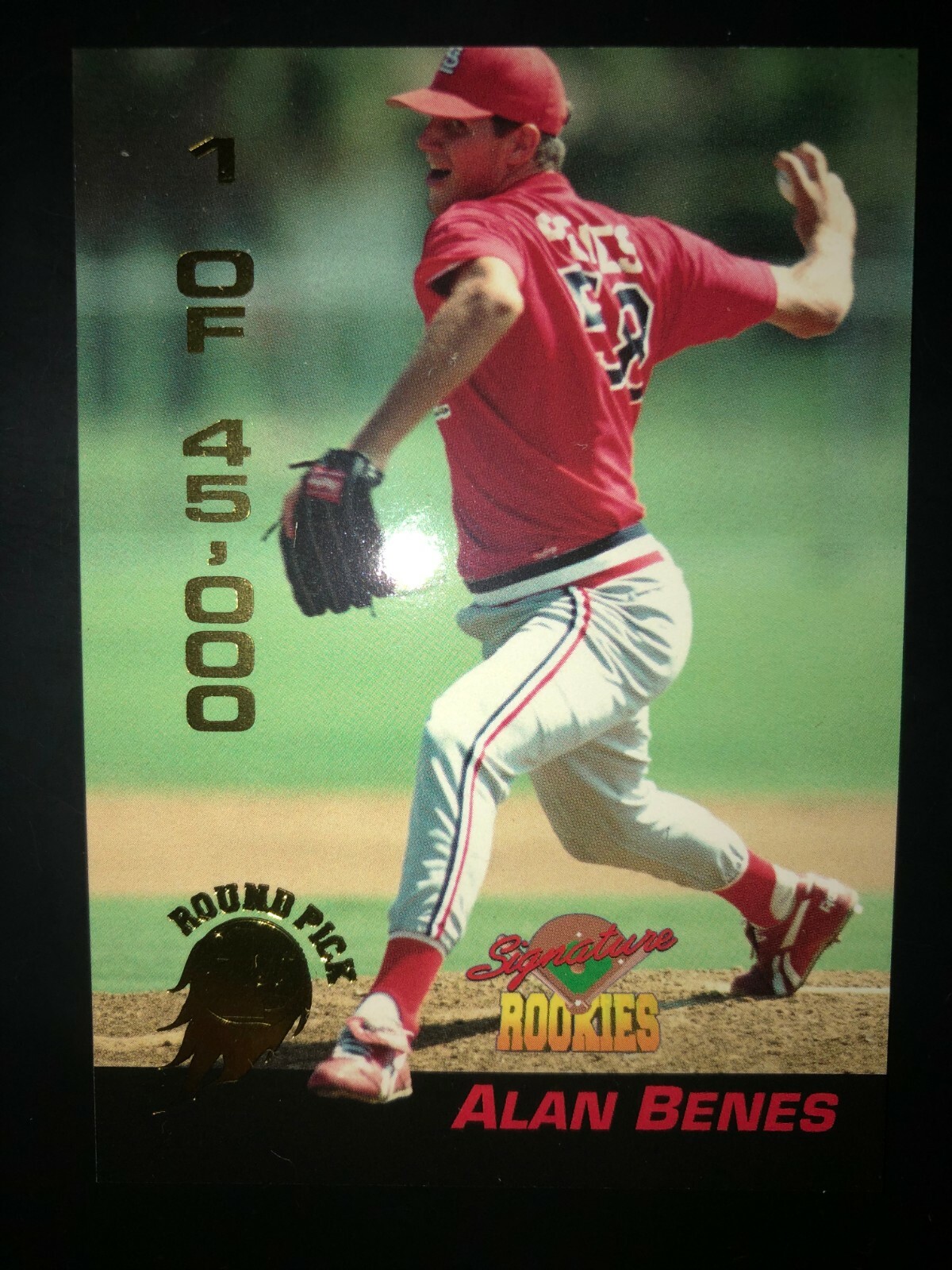 1994 SIGNATURE ROOKIES BASEBALL ALAN BENES #22 1 OF 45,000 /45000 ...