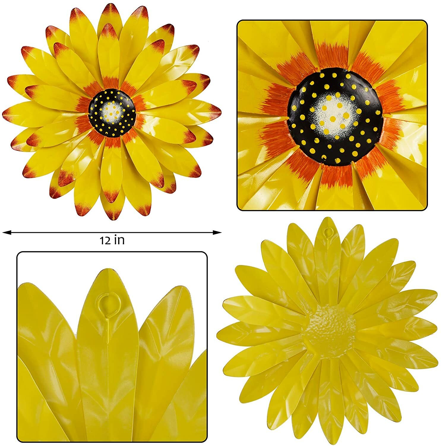 Flower Decor Hang Fence Garden Sculpture Yard Office Patio Wall Art