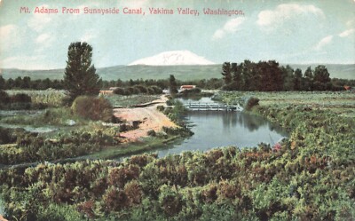 Postcard WA Yakima Valley Mount Adams Sunnyside Canal Volcano Cascades Mountains