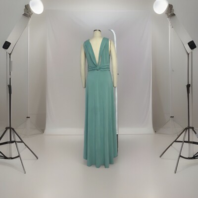 BCBGMAXAZRIA Women's Low Back High Low Sleeveless Green Dress BCBG S Knit  FARA | eBay