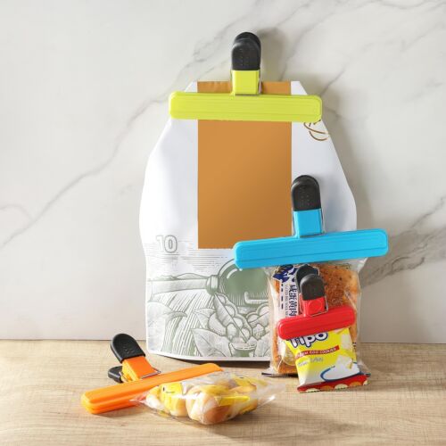 8PCS Wide Open Chip Bag Clips for Food Storage, Assorted Sizes - Picture 4 of 9