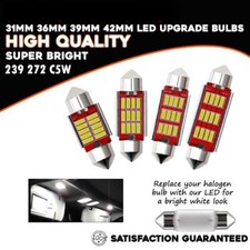 239 272 Car Number Plate Bright LED Light Bulbs C5W Festoon 31 36 39 41 mm 12v