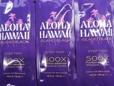 3 PACKETS ALOHA HAWAII 500X BRONZER TANNING LOTION BY TAN ASZ U