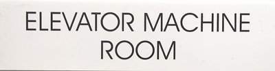 ELEVATOR MACHINE ROOM SIGN (WHITE)-REF24-1027