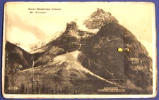 Interesting 1905 window-flap postcard holder, 10 mini cards, Canada, Mountains