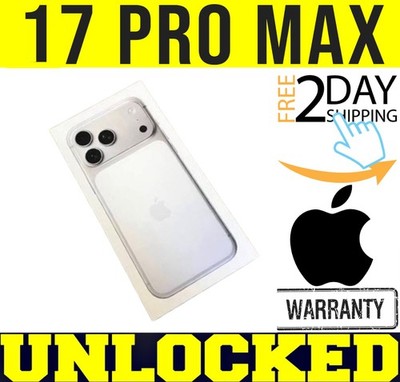 APPLE IPHONE 17 PRO MAX 256GB SILVER (UNLOCKED)   NEVER ACTIVATED    SEALED 