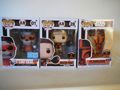 San Francisco SF Giants  Lou Seal, Buster Posey & Mandalorian Funko Pop, SGA