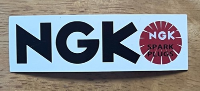 #ad NGK Spark Plugs Sticker. Size: 3.5”X 1”inch *Glossy* Free Ship W Trackin $3.09