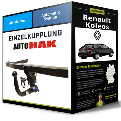 Abnehmbare Anhängerkupplung für RENAULT Koleos 08- I Typ HY Auto Hak NEU