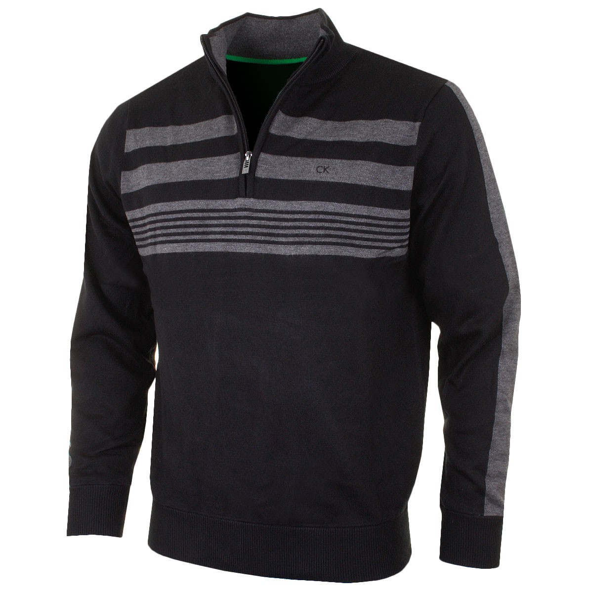 Calvin Klein Golf Mens CK Stripeblock Lined Sweater - Black - S