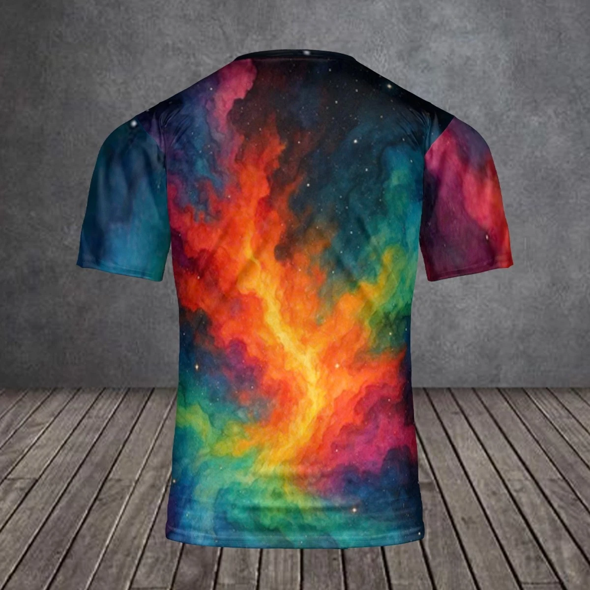 Rainbow Galaxy Nebula 3D Graphic T-Shirt