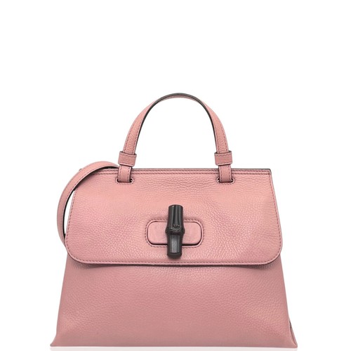 Gucci Small Bamboo Daily Top Handle Bag Pink Calfskin (ym1210m0)