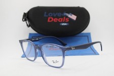 NEW RAY-BAN RB 7177 5995 CLEAR BLUE AUTHENTIC EYEGLASSES 49-18