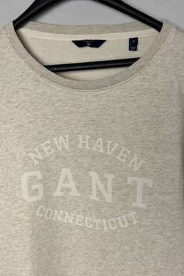 Gant Damen Pullover Sweatshirt Gr M Sweater Creme Weiß Grau Meliert 8257