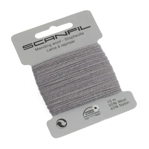 Scanfil Mending Darning Thread Wool - School Grey (15m) 55% Wool