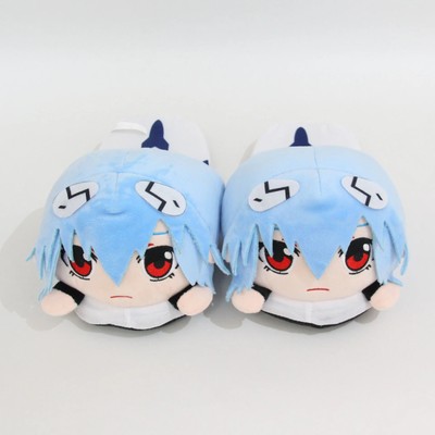 EVANGELION Rei Ayanami Anime Figure Plush Slippers Animation Winter Cotton Slipp