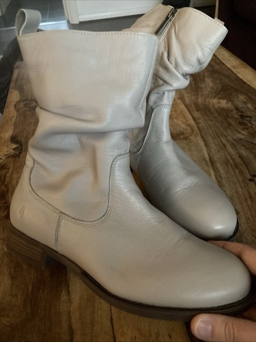 Hush Puppies Cream Mink Nude Real Leather Boots size 6 UK Unworn - Picture 3 of 7