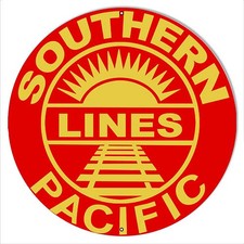 Southern Pacific Lines - 14 Round Metal Sign