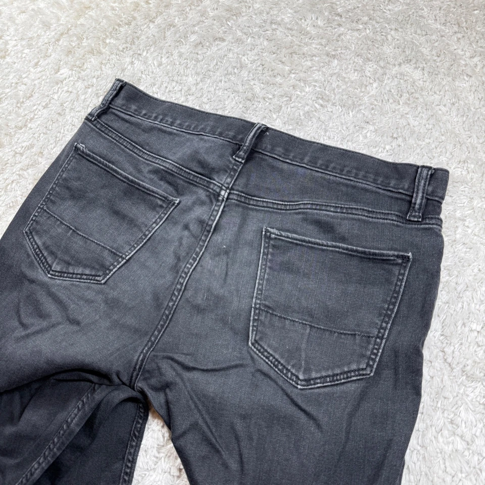 Pantalones de mezclilla Banana Republic Travel para hombre 34x32 ajustados negros lavados callejeros Foto 3 de 4